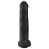 King Cock 15 - dildo med testikler og sugekopp (38 cm, svart)