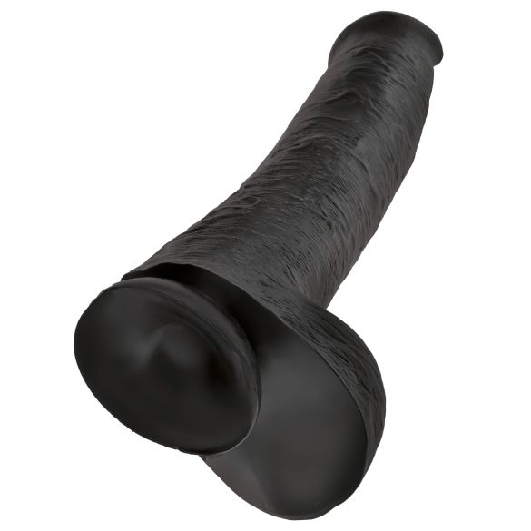 King Cock 15 - sugekopp dildo med testikler (38 cm) - svart