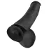 King Cock 15 - dildo med testikler og sugekopp (38 cm, svart)