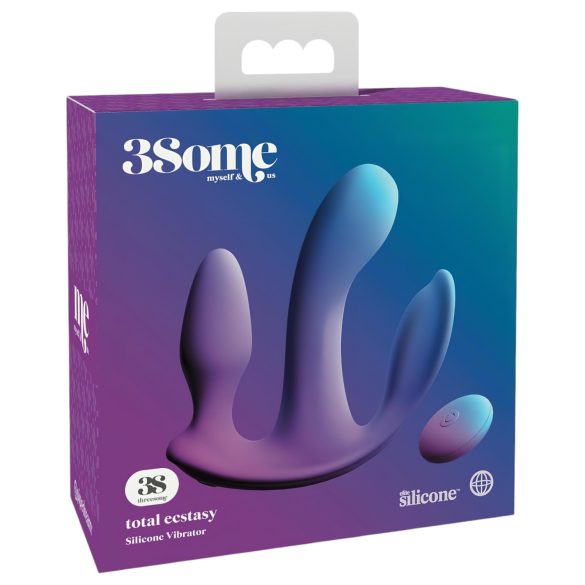 3Some total ekstase - oppladbar trippelvibrator (lilla)