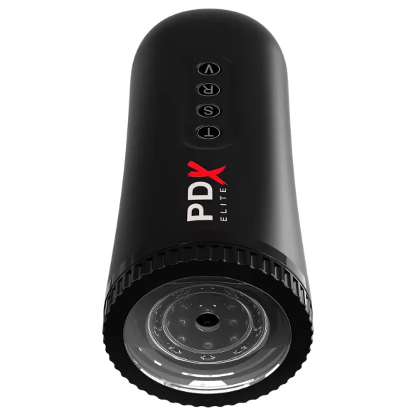 PDX Moto Blower - sugende, vibrerende masturbator (svart)