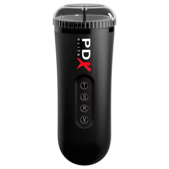 PDX Moto Blower - sugende, vibrerende masturbator (svart)
