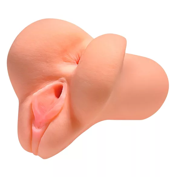 PDX Pick Your Pleasure - 2-i-1 realistisk masturbator (naturell)