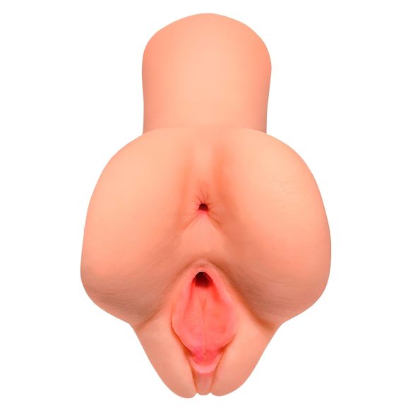 PDX Velg Din Nytelse - 2-i-1 realistisk masturbator (naturell)