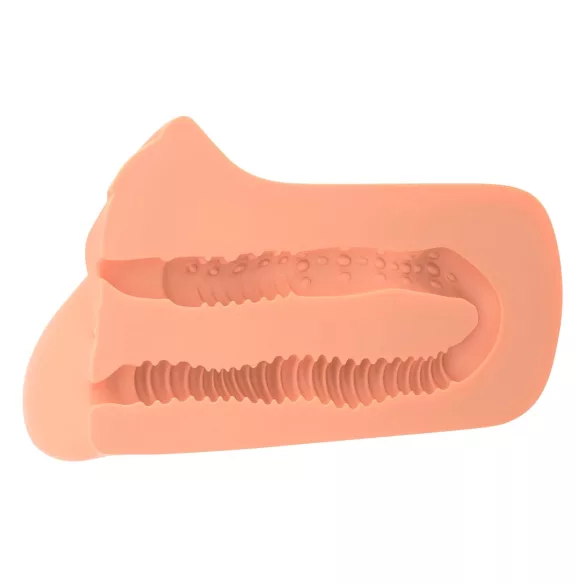 PDX Pick Your Pleasure - 2-i-1 realistisk masturbator (naturell)