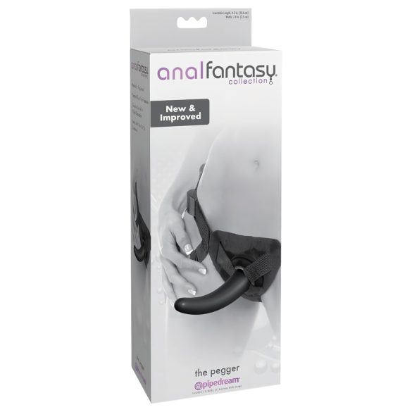 Analfantasy The Pegger - Festbar Dildo (Svart)