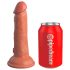 King Cock Elite 6 - sugekopp, naturtro dildo (15cm) - mørk