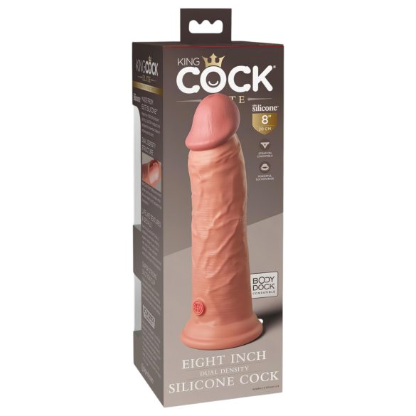 King Cock Elite 8 - sugekopp, naturtro dildo (20cm) - hudfarget