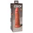 King Cock Elite 8 - sugekoppdildo (20cm) - mørk natur