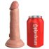 King Cock Elite 6 - sugekoppvibrator (15cm) - naturlig