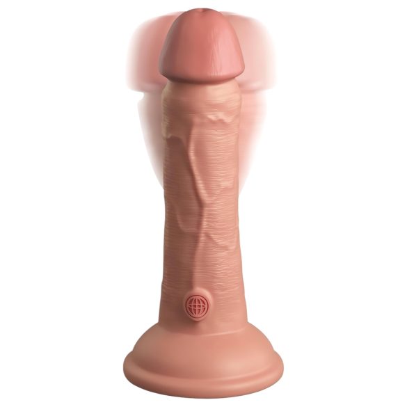 King Cock Elite 6 - sugekoppvibrator (15cm) - naturlig