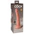 King Cock Elite 7 - sugekopp, trådløs vibrator 18cm - naturfarge