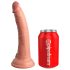 King Cock Elite 7 - sugekopp, trådløs vibrator 18cm - naturfarge