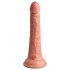 King Cock Elite 7 - sugekopp, trådløs vibrator 18cm - naturfarge