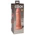 King Cock Elite 8 - sugekopp-vibrator (20cm) - naturfarge