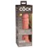 King Cock Elite 8 - sugekopp-vibrator (20cm) - naturfarge
