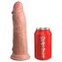 King Cock Elite 8 - sugekopp-vibrator (20cm) - naturfarge