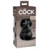 "King Cock Crown Jewel – vibrerende penisring (svart)"