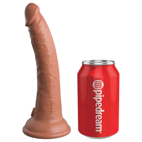 King Cock Elite Comfy - påspennbar dildo med sele (mørk hudtone)