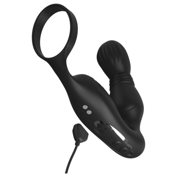 Anal Fantasy Elite - prostata vibrator med penisring (svart)