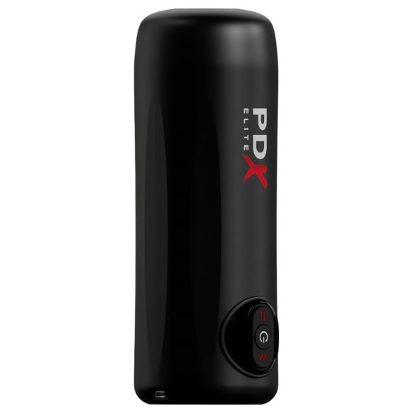 PDX Elite Moto Milker - støtende-vibrerende masturbator (svart)