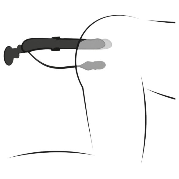 Fetish - skyvevibrator (svart)