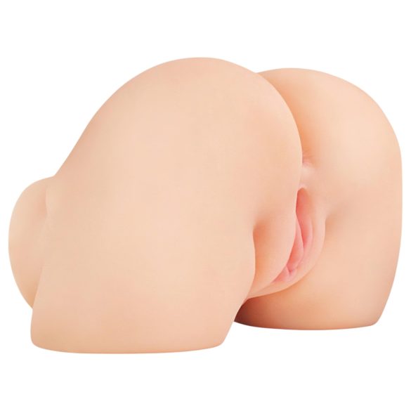 PDX Elite - vibrerende 2-i-1 masturbator (natur)