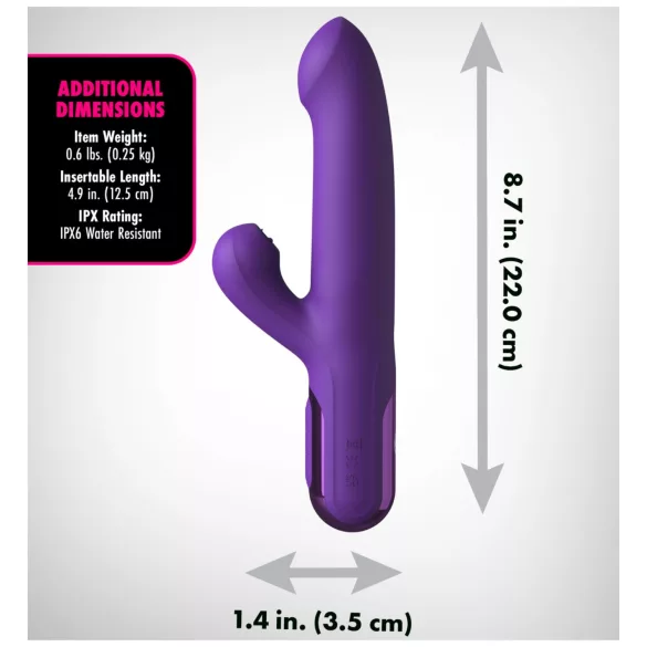 Fantasy For Her - 2-i-1 støtende vibrator og klitorisstimulator (lilla)