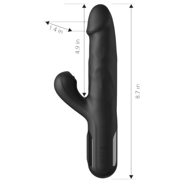 Fetish - 3-motors støtvibrator (svart)