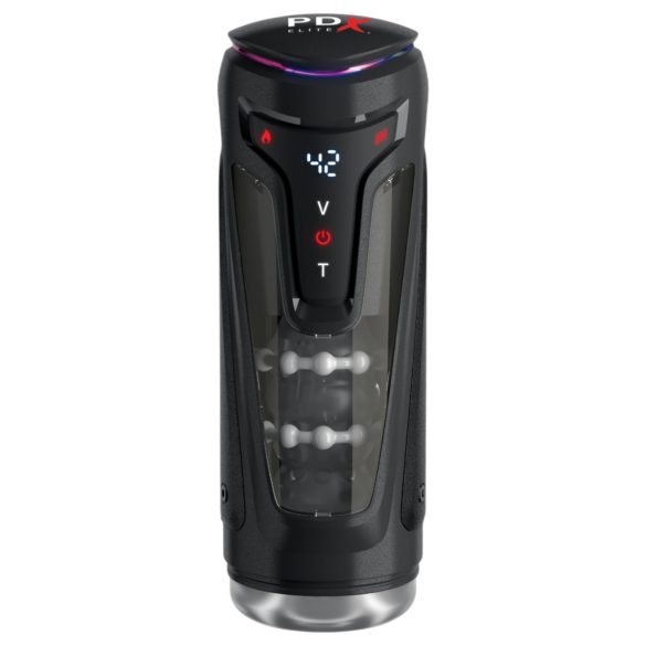PDX Elite Moto-Bator Pro - perlevevibrator med varmefunksjon (svart)