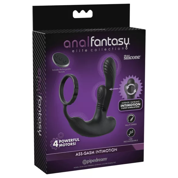 Anal Fantasy Ass-Gasm IntiMotion - anal- og prostatavibrator (svart)