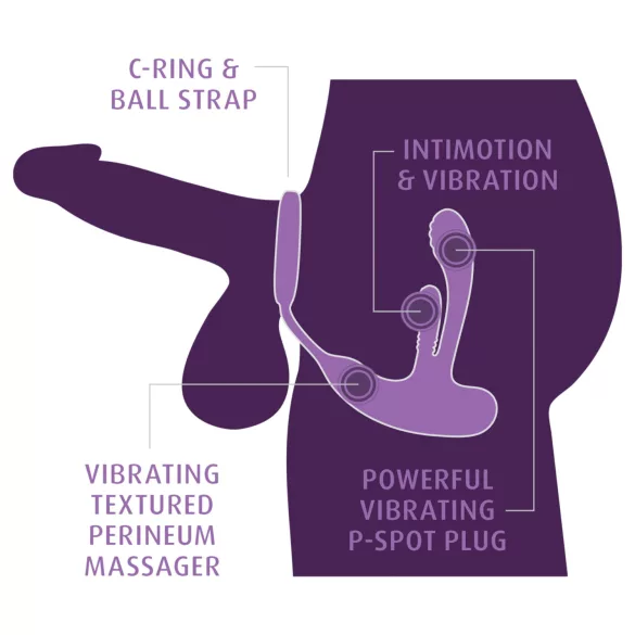 Anal Fantasy Ass-Gasm IntiMotion - anal- og prostatavibrator (svart)