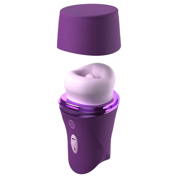 Fantasy For Her Lush Kiss Plush - suge- og tungeklitorisvibrator (lilla)