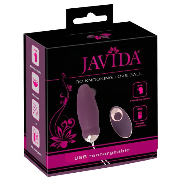 Javida - trådløst, pulserende vibrerende egg (lilla)