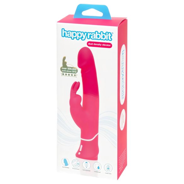 Happyrabbit Dual Density - vanntett, klitorisarm vibrator (rosa)