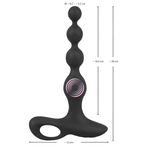 Black Velvet - perlebarer analvibrator (svart)