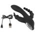 SMILE Triple - oppladbar, vanntett 3-grenet vibrator (svart)
