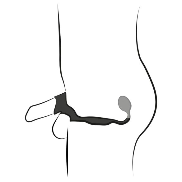 Rebel - Penis- og ballering med analvibrator (svart)