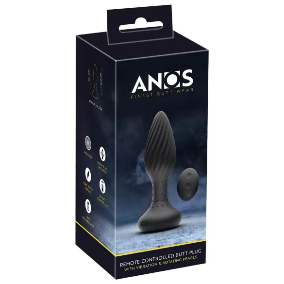 ANOS - svart analvibrator med roterende perler