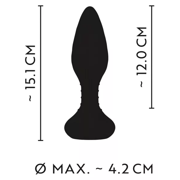 ANOS - svart analvibrator med roterende perler