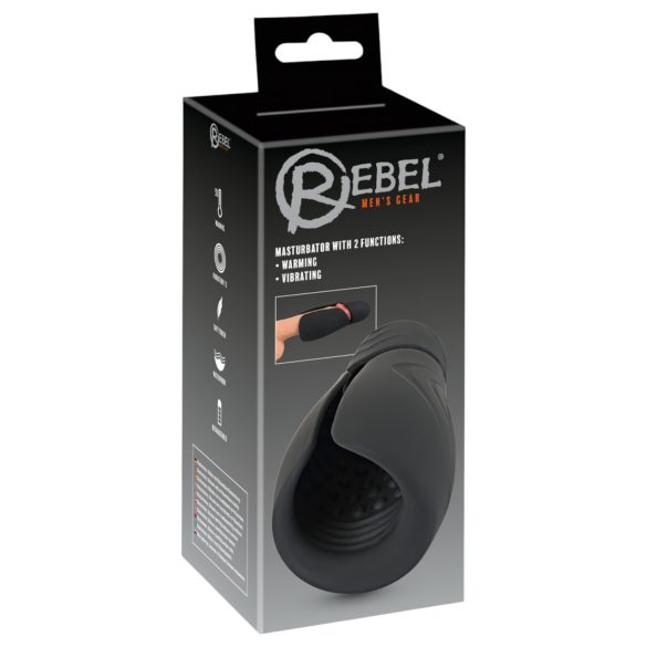 Rebel - oppladbar vanntett penisvibrator (svart)