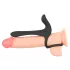 Black Velvets - oppladbar 2-i-1 vibrator og penisering (svart)