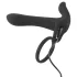 Black Velvets - oppladbar 2-i-1 vibrator og penisering (svart)