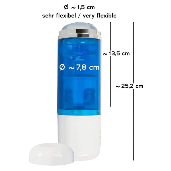 You2Toys - Oppladbar, roterende mastubator (blå-hvit)