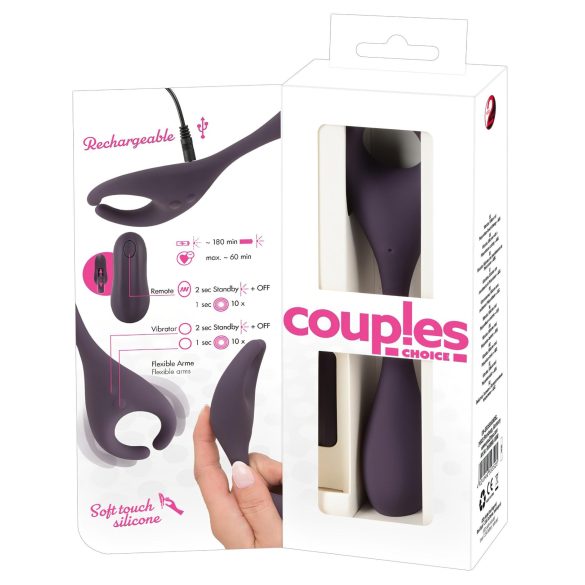 Couples Choice - trådløs vibrerende dobbel motor (lilla)