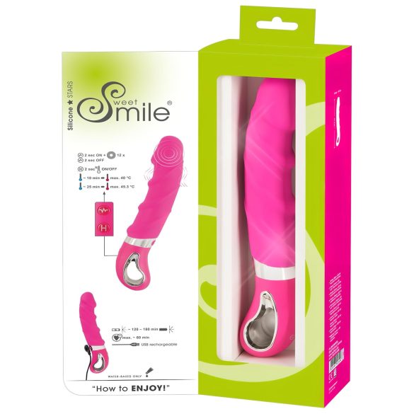 SMILE Soft - oppladbar varmevibrator (rosa)