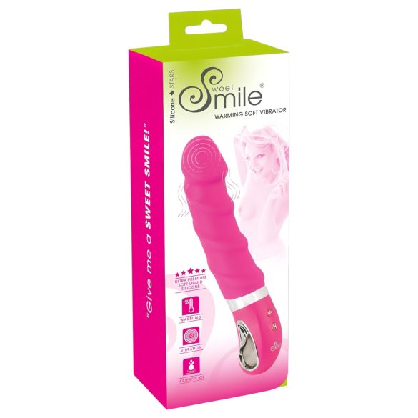 SMILE Soft - oppladbar varmevibrator (rosa)