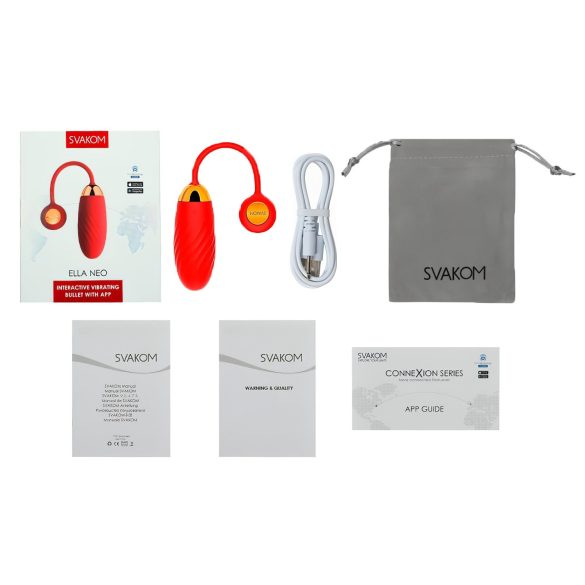 Svakom Ella Neo - smart, vibrerende egg (rød)