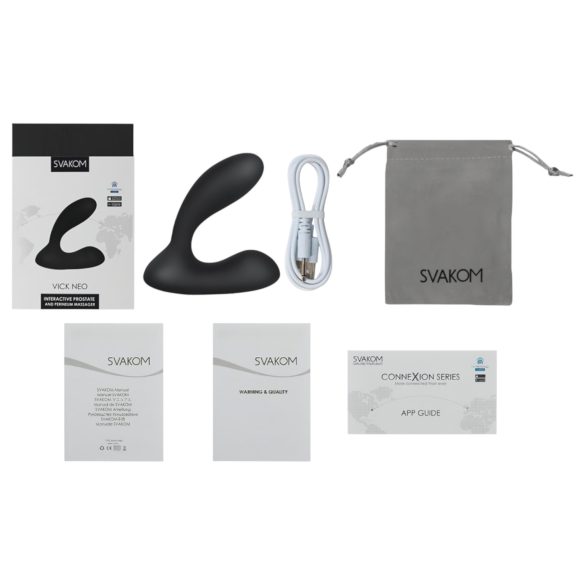 Svakom Vick Neo - oppladbar VR analvibrator (svart)