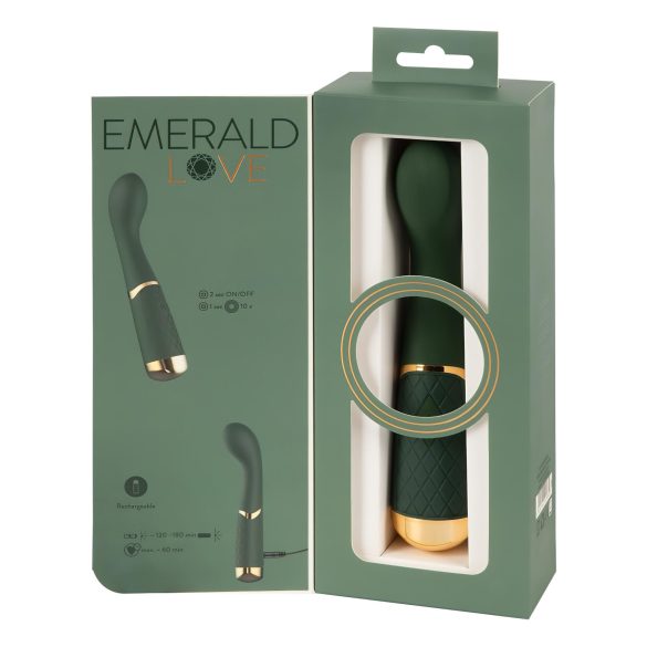 Emerald Love - oppladbar, vanntett G-punktvibrator (grønn)